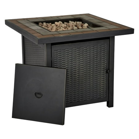 Living Accents Square Propane Fire Pit 25 In H X 30 In W X 30 In