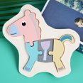 thumbnail image 2 of MeetYTOYS Animals Shaped Jigsaw Puzzles Wooden s, Wooden Montessori Toys Early Development Learning Educational Preschool Toys Birthday Gift(Horse), 2 of 3