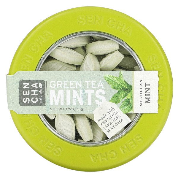 Sencha Naturals, Green Tea Mints, Moroccan Mint, 1.2 oz Pack of 2