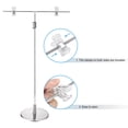thumbnail image 3 of Soporte publicitario ajustable en forma de T Uxcell, soporte de exhibición de acero inoxidable de escritorio con clip, 3 of 5