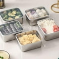 thumbnail image 4 of Stainless Steel Food Containers with Lids, Square Metal Lunch Box Set for Meal Prep, Kitchen Storage, 3 Count Set, 22-57 fl oz, 9.0 x 6.0 Inch, Leakproof Bento Box for Fridge, Camping, Picnic, 4 of 8