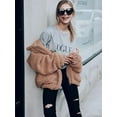 thumbnail image 4 of PRETTYGARDEN Women's Fashion Winter Coats Sherpa Fleece Faux Fur Shearling Oversized Trendy Jackets Warm Outerwear Clothing, 4 of 6