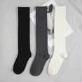 thumbnail image 5 of Men's long socks black tube medium length autumn and winter fashion high-end solid color cotton socksblack, 5 of 5