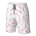 thumbnail image 5 of Kdxio Breast Cancer Awareness (4) Pattern Mens Casual Shorts - Drawstring Summer Beach Sports Shorts for Men, 5 of 9