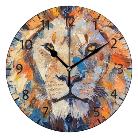 YAZAOO Decorative Wall Clock Size：25cm Fiery Majesty Design Pattern Clock