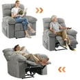 thumbnail image 4 of Recliner Chair for Adult, Recliner with Massage&Heating, Manual Recliners, Upholstery  Rocking Sofa Chair, Gray, 4 of 8