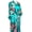 Blue Turquoise, variant on Long Kimono Robe for Women, Good Quality Lightweight Stunning Luxury Style Peacock Bridesmaid Robe with Wide V-Shaped Neckline Bridal Shower, Birthday Women’s Gift (Pink Fuschia)