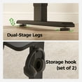 thumbnail image 4 of 62.9" Electric L Shaped Standing Desk ,Adjustable Height Corner Desk with Monitor Shelf, Sit Stand Table for Home Office Computer Workstations,Splice Board,Black, 4 of 8