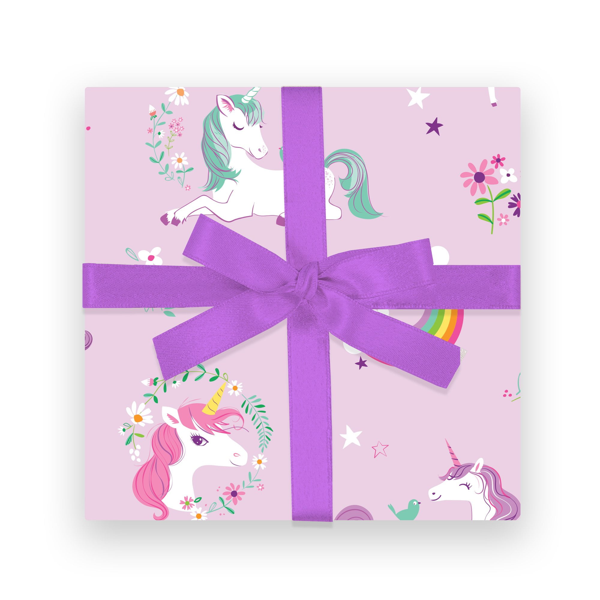 Gift Wrap Paper Sheets - Unicorns and Rainbows | Sea Urchin Studio