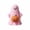 B003- Style C, variant on Fall and Halloween Decor, Cute Halloween Decor, Pink Ghost Decor, Pastel Halloween Decor, 5X3 Inch Smiling Jack-O'-Lantern Pumpkin Head Pink Hooded Ghost Resin Ornament, Halloween