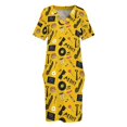 thumbnail image 4 of Vestido de fiesta con bolsillos sueltos y collage de mantequilla 2025, ropa femenina, vestido para mujer, vestido para mujer 2025, 4 of 7