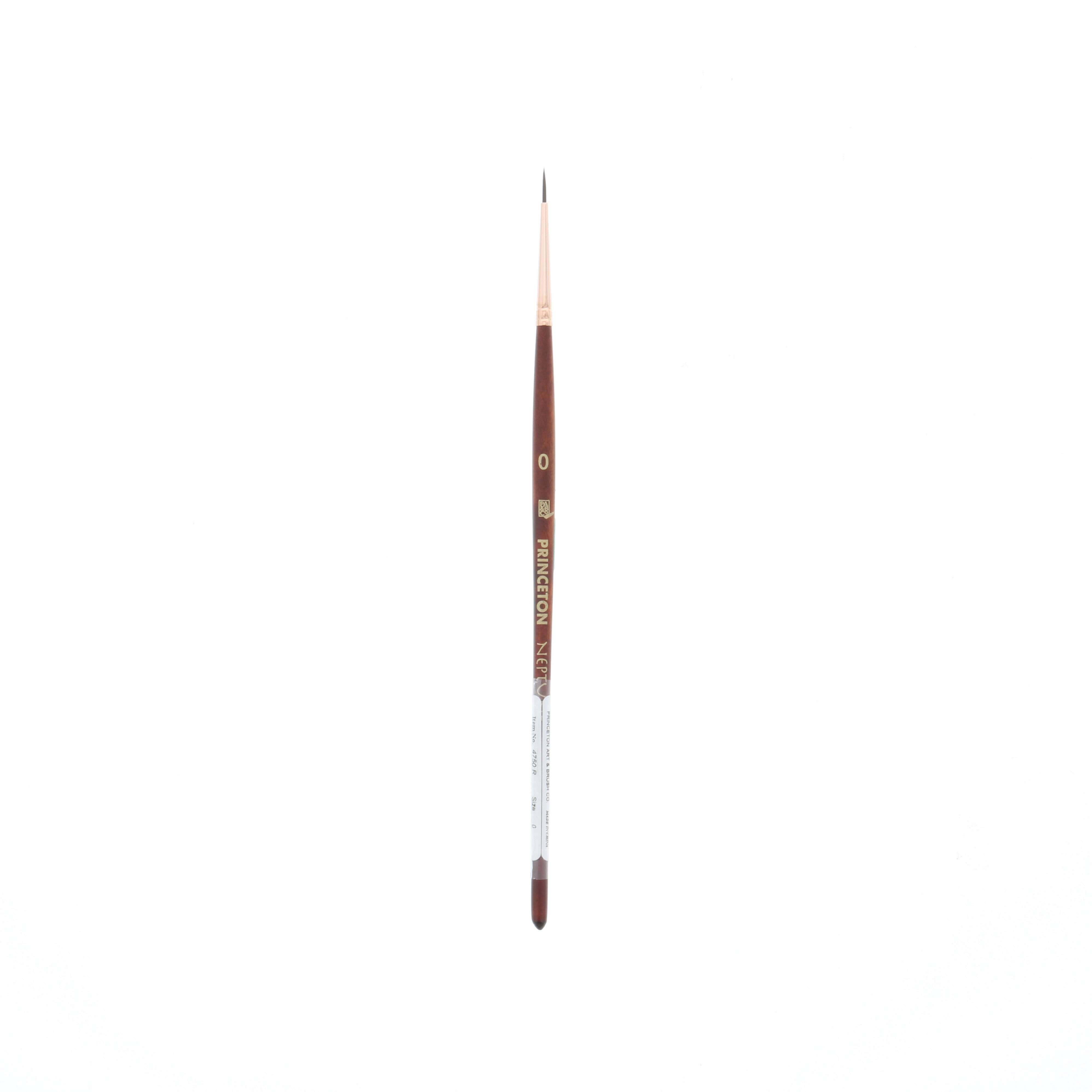 Princeton Neptune Size 0 Watercolor Brush - Synthetic Squirrel, Dark Wood Handle