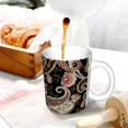 thumbnail image 3 of Yiaed Paisley6 Print Ceramics Coffee,Large Handle Design,Extra Large Tea and Coffee Cup for Office and Home Mugs, 3 of 6