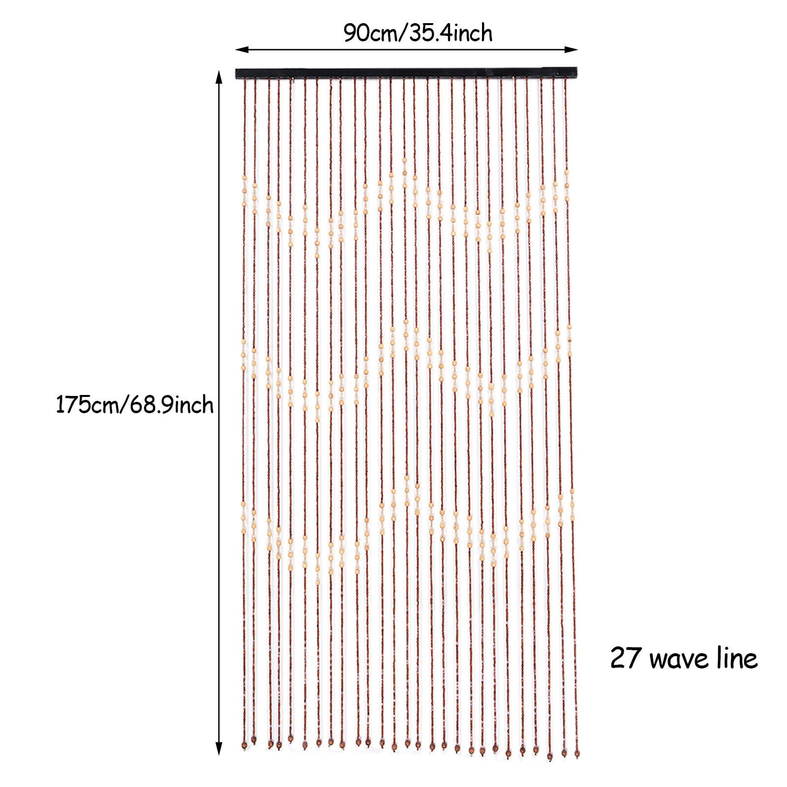 Curtain Chinese Style Wooden String Doorway Curtain Bead Beaded Room Divider Wooden Stream