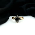 thumbnail image 3 of Rosec Jewels Natural Black Onyx Cluster Engagement Ring - Marquise Onyx Ring - AAA Quality - with Jewelry Box, 18K Yellow Gold, US 12.00, 3 of 8