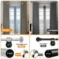 thumbnail image 4 of Unconsil 1" Decorative Silver Adjustable Curtain Rod, 48"-86", 4 of 6