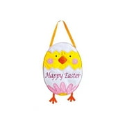 Evergreen Happy Easter Chick Outdoor-Safe Felt Door Decor