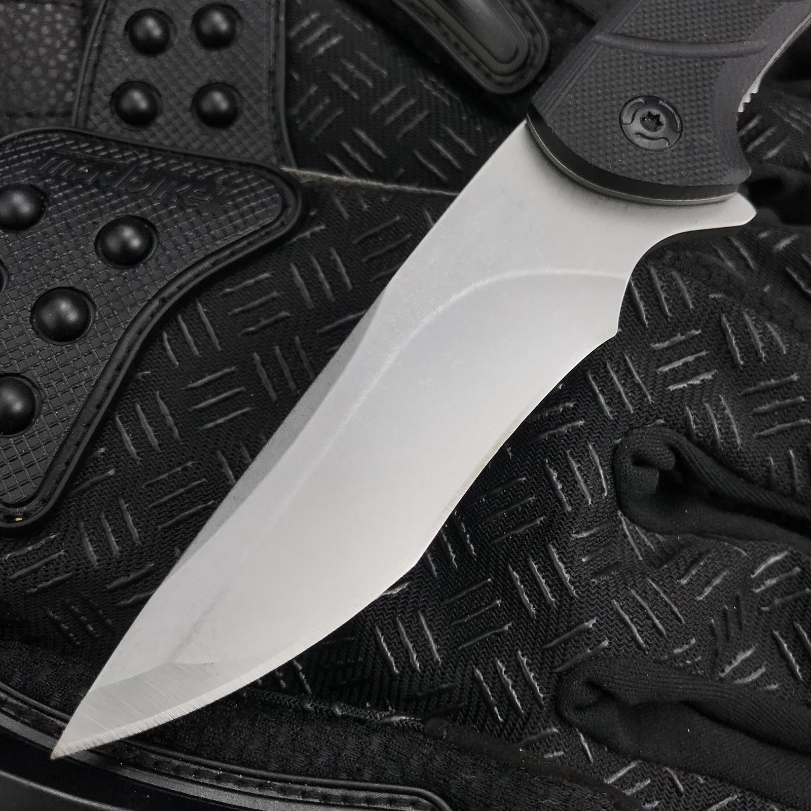 Manual Pocket Knife, EDC Folding Knife, 8Cr13Mov Steel Blade, Black G10 Handle, Suitable for Camping