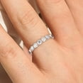 thumbnail image 4 of 0.51Ct Premier Five Stone Trellis Diamond Moissanite 18K Rose Gold Over Silver Wedding Ring, 4 of 4