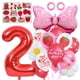 thumbnail image 1 of Set de globos con diseño de fresas para segundo cumpleaños, 14 unidades, florete, 1 of 1