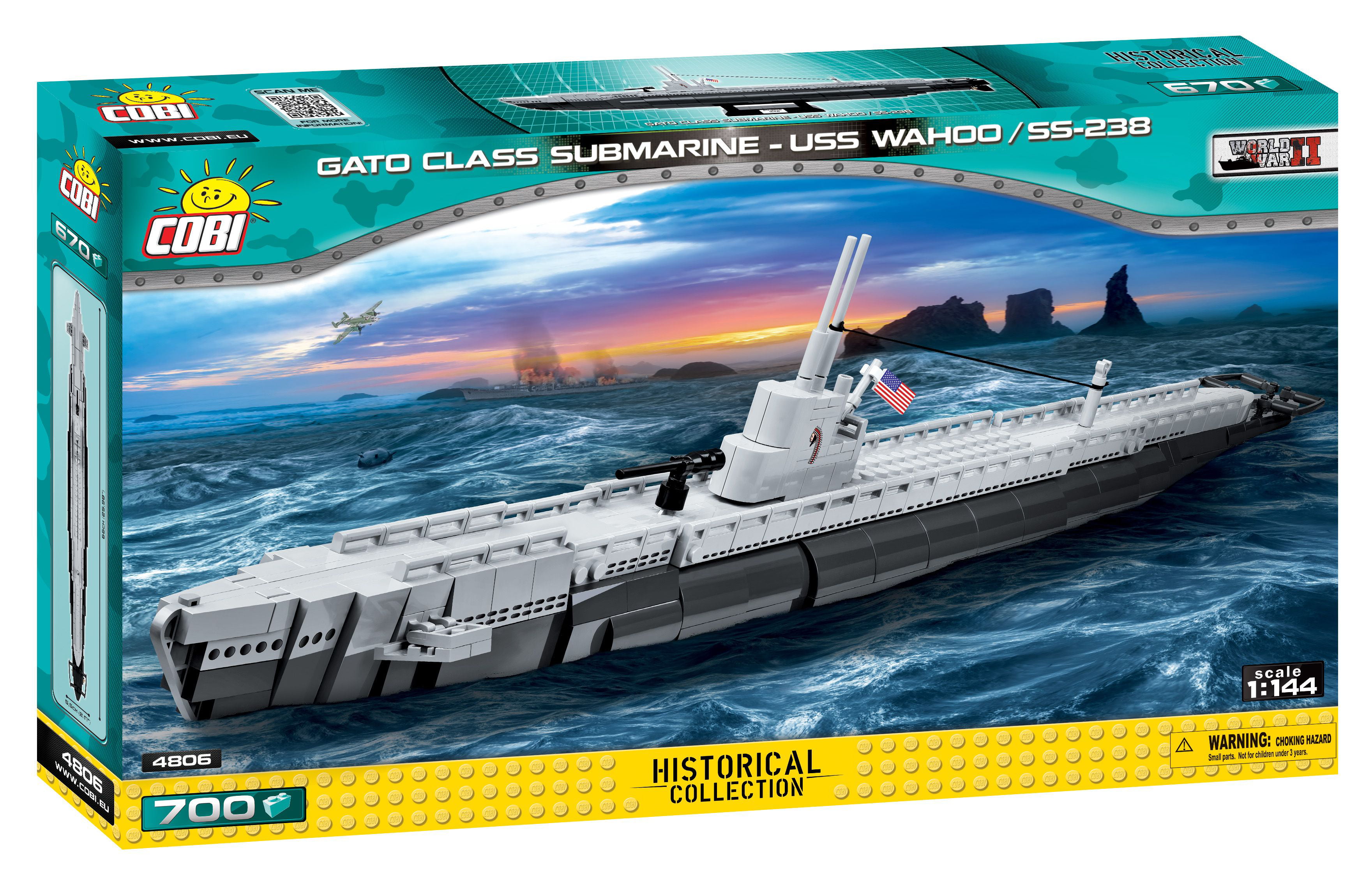 COBI ® KIT 4806-Gato Class Submarine-USS Wahoo/ss-238 NUOVO in scatola originale/MISB 