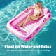 thumbnail image 2 of Sloosh Tumbona Inflable para Piscina de Bronceado, 187 cm x 117 cm, con Almohada, Balsa Acuática para Niños y Adultos, Color Rosa, 2 of 7