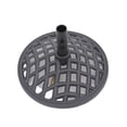 thumbnail image 1 of Four Seasons Courtyard Palermo 19” Round Cast Iron Umbrella Base, Gray, 1 of 5