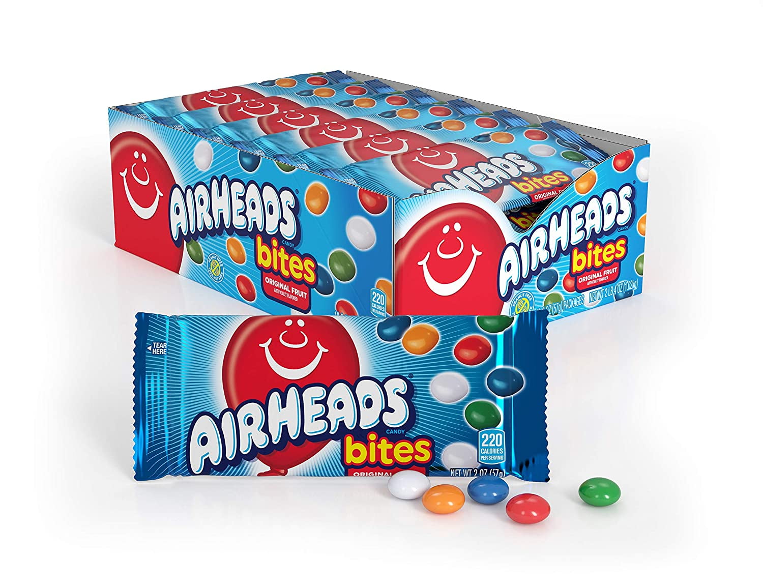 Airhead Bites Fruit Flavored Candy 2 Ounce Packs, Halloween Candy, Bulk ...