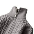 thumbnail image 6 of KAUOD Girls Full Zipper Crew Neck Sweater Ribbed Knit Thermal Stretchy Jackets Kids Winter Plain Long Sleeve Tops Clothes, 6 of 9