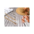 thumbnail image 5 of Cinturones de cadena de metal para mujeres INSPIRE CHIC, cinturones de cintura decorativos para vestidos y jeans, cinturón de hebilla redonda dorada de 46.5", 5 of 5