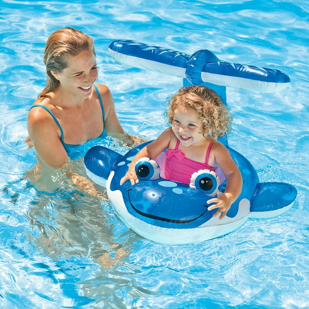 Intex Whale Toddler Pool Float with Canopy - Walmart.com ...