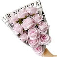 thumbnail image 6 of Ukeler Pink Artificial Rose Flowers 12 Pcs Blossom Rose Flowers Real Touch Silk Faux Roses with Stem Rose Bouquets for Home Decoration Wedding Party Garden Floral Decor Valentine's Day Gift, 6 of 7