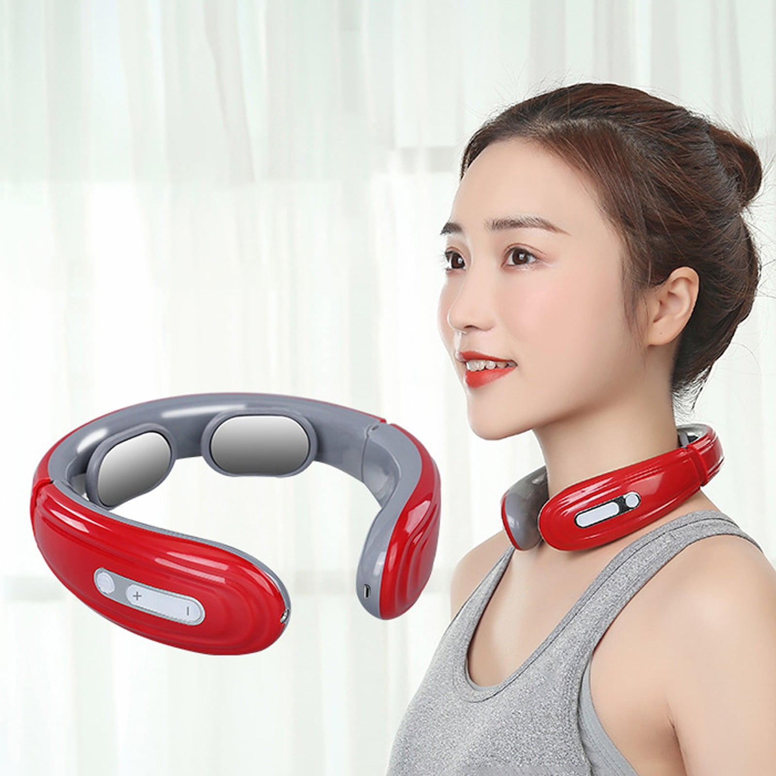 Intelligent Neck Massagers Portable Neck Massage with Heat,Vibration and  Impulse Function,Support APP and Remote Control ,Use at Home, Outdoor,  Office, Car,Ideal Gifts for Parents - Walmart.com