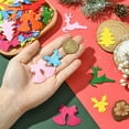 thumbnail image 4 of 300Pcs 5 Styles Christmas Embellishments Felt Shapes Random Mixed Colorful Non Woven Fabric Holiday Xmas Tree Bell Deer Shape Handmade Ornaments for DIY DIY Craft Sewing Clothes Bags Decoration, 4 of 7