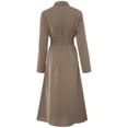 thumbnail image 3 of Vestido con cinturón, vestido camisero de una sola botonadura para mujer, vestido midi con cinturón, vestido camisero de una sola botonadura, elaborado por expertos, 3 of 9