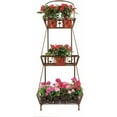 thumbnail image 2 of Deer Park Ironworks - PL242 - Deer Park Ironworks 3 Basket Floor Planter - 56 Height x 24 Width x 12 Depth - Natural, 2 of 2