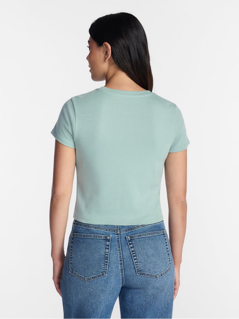 Late Night Reading Club Women's Graphic Cropped Baby Tee with