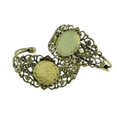 thumbnail image 1 of Antigua de 2 Piezas Compatible con Cabujón de 16/20/25 Mm para Joyas - Bronce Fernando brazaletes en blanco con almohadillas, 1 of 8