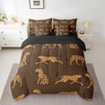 thumbnail image 2 of Castle Fairy Adults Cheetah Wildlife Bedding Comforter Set,Animal King Bedding Sets, 2 of 8