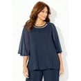thumbnail image 4 of Catherines Women's Plus Size Petite Dazzling Blouse, 4 of 6