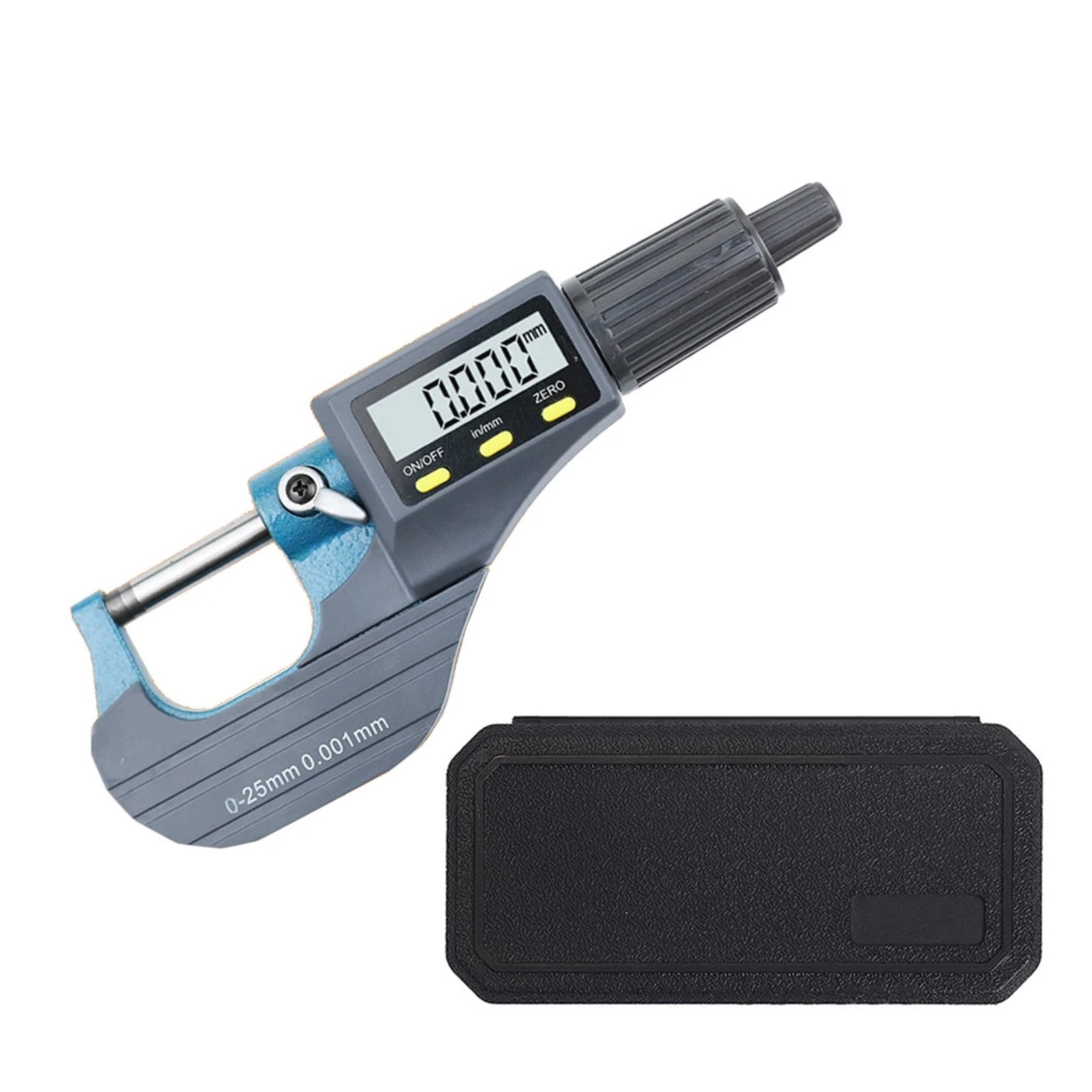 Electronic Outside Micrometer Carbide Tip Measure Tools Caliper Gauge 0-25mm 0.001mm Digital Micromaster Micrometer ,Easy to Operate