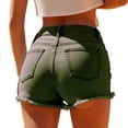 thumbnail image 5 of Sokhug Womens Denim Cutoff Shorts High Rise Raw Frayed Hem Basic with Pocket Solid Color Casual Summer Shorts, 5 of 5