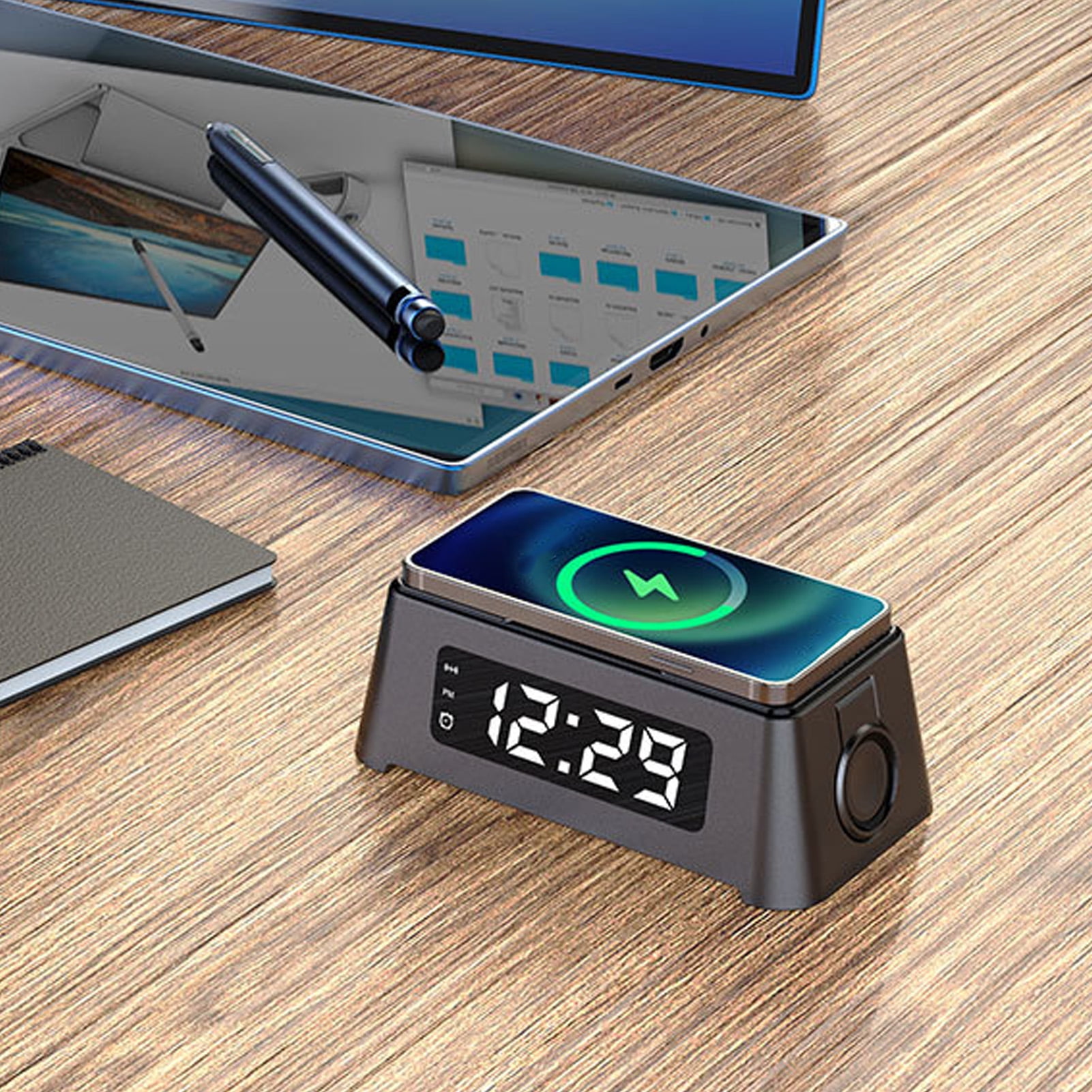 Alarm Clock Wireless Charger, LED Screen Wireless Charger  for Watch