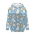 thumbnail image 5 of FOR U DESIGNS Blue Cat Hooded Sweaters Hoodies Pullover Oversized Sweatshirts for Women Size 2XL Trendy Graphic Hoodie Pullover for Women Long Sleeve Activewear Tops, 5 of 7