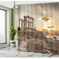 thumbnail image 5 of Ambesonne Pillar Shower Curtain, Greek Buildings Poseidon, 69"Wx84"L, Beige Taupe, 5 of 5