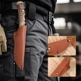 thumbnail image 5 of Bushcraft Knife - Fixed-Blade Carbon Steel Knife with Leather Sheath - Outdoor Camping Survival Tactical Knives, 5 of 7