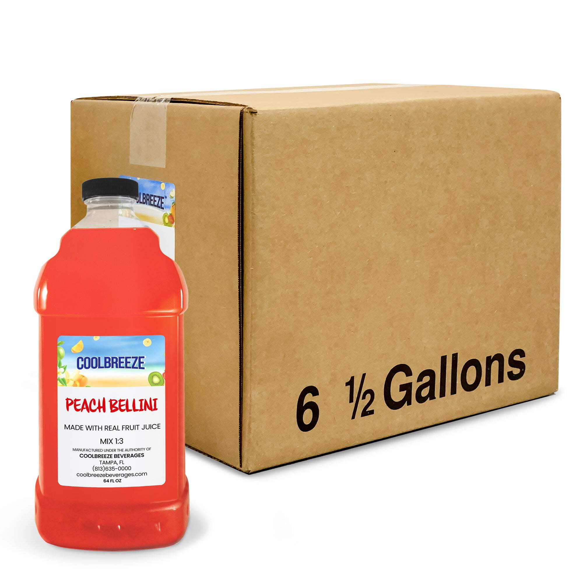 Coolbreeze Orange Slush Syrup - 1/2 Gallon Ready-to-Mix, Perfect For Parties & DIY Drinks