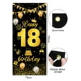 thumbnail image 3 of YANSION 18th Birthday Decorations, Happy 18th Birthday Backdrop Banner Pennant Banner Black Gold Balloons, 18 Years Old Party Supplies, Black Gold 18 Birthday Decor 18th Bday for Her Him, 3 of 8