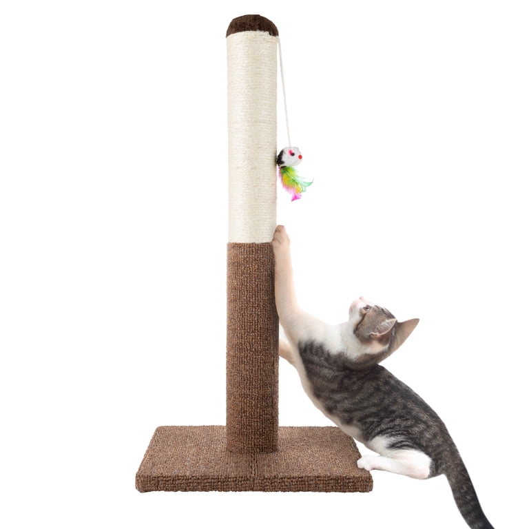 Petmaker 24.5 Inch Sisal Rope Scratching Post with Toy photo 1