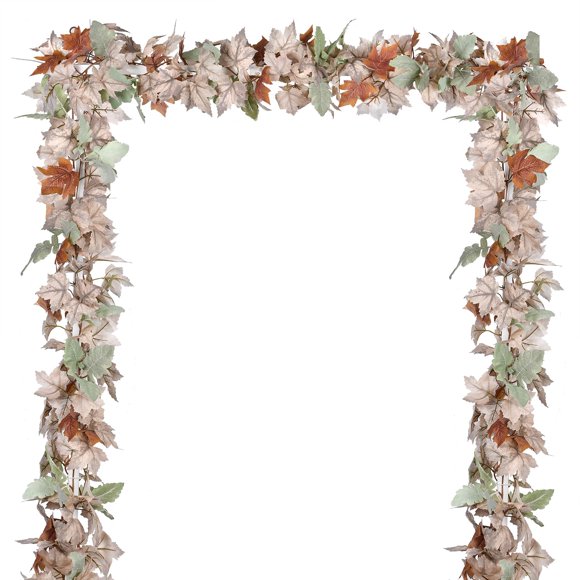 Garland DearHouse, paquete de 2 hojas de arce de 3,6 m, color blanco y naranja